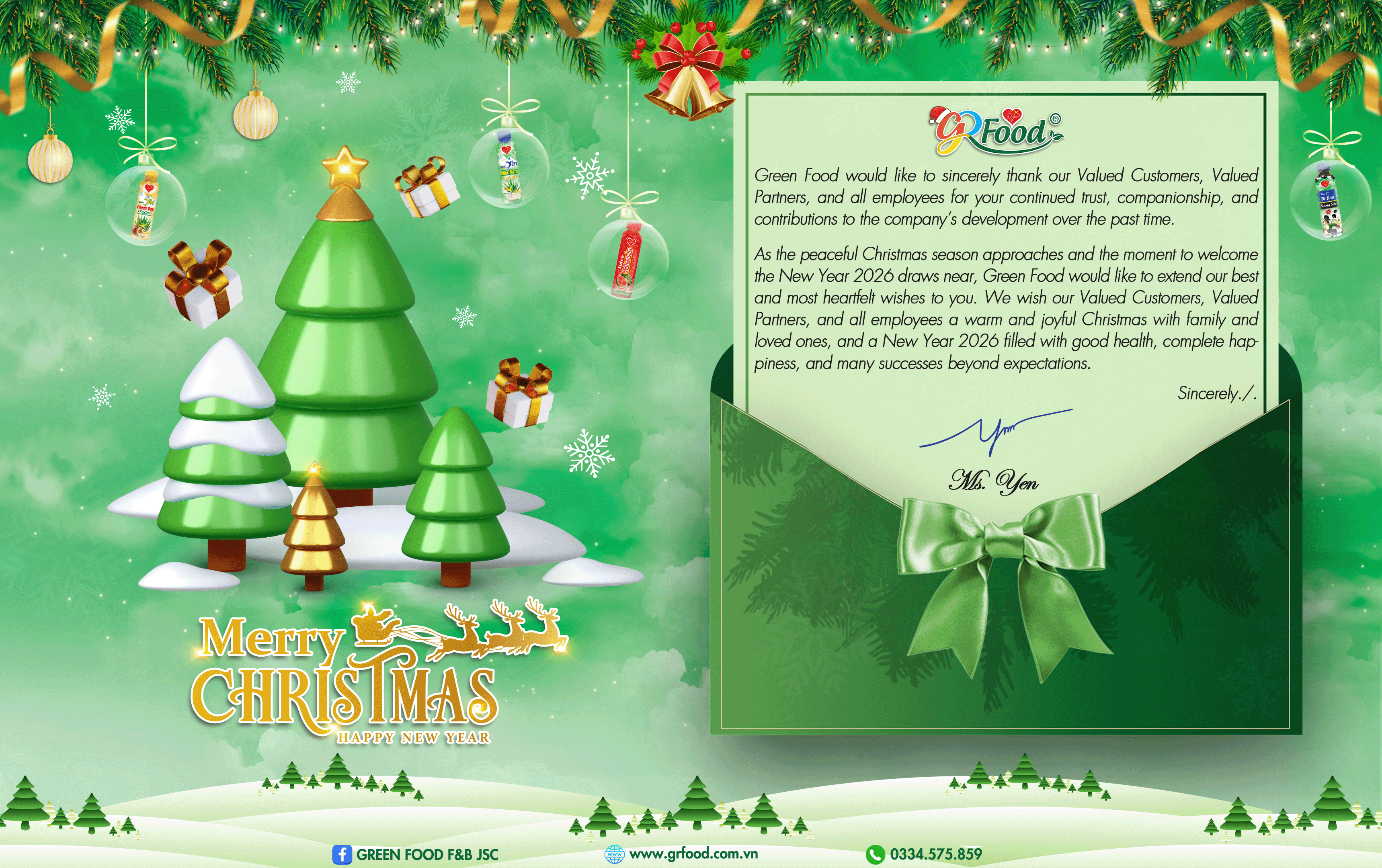 GREEN FOOD MERRY CHRISTMAS