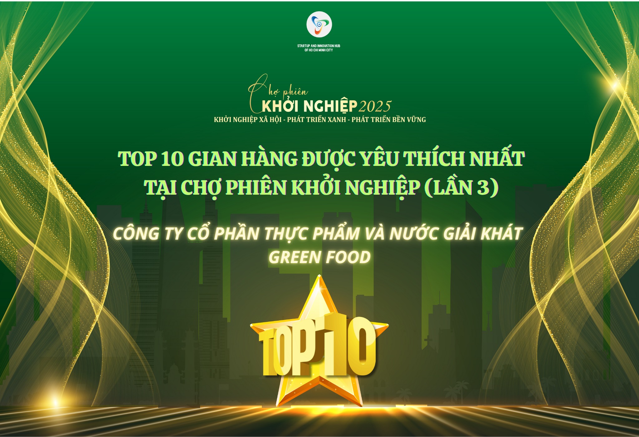 Green Food Lọt Top 10 Gian Hàng Được Yêu Thích Nhất – Chợ Phiên Khởi Nghiệp 2025
