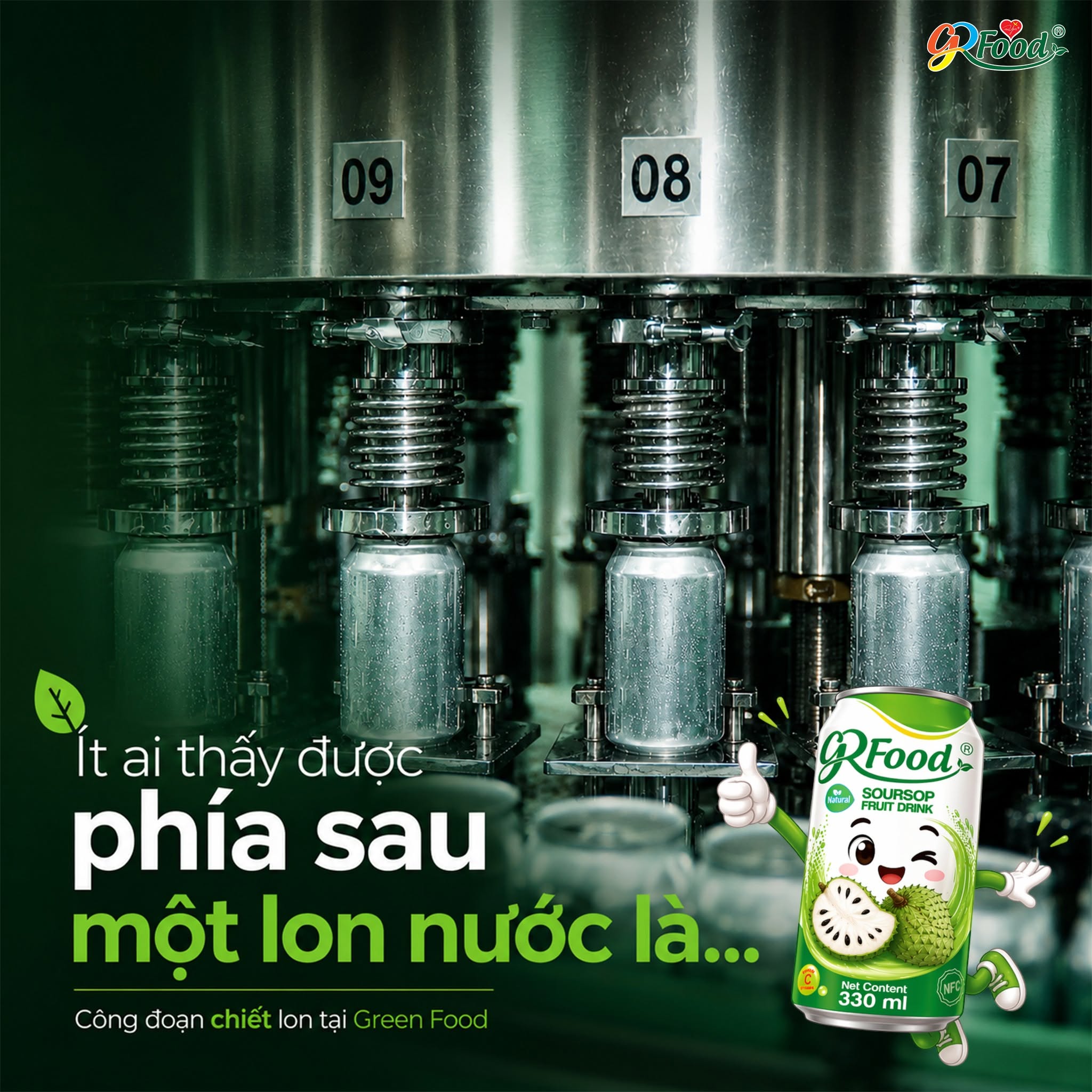 KHÁM PHÁ QUY TRÌNH CHIẾT LON TRONG DÂY CHUYỀN SẢN XUẤT GREEN FOOD