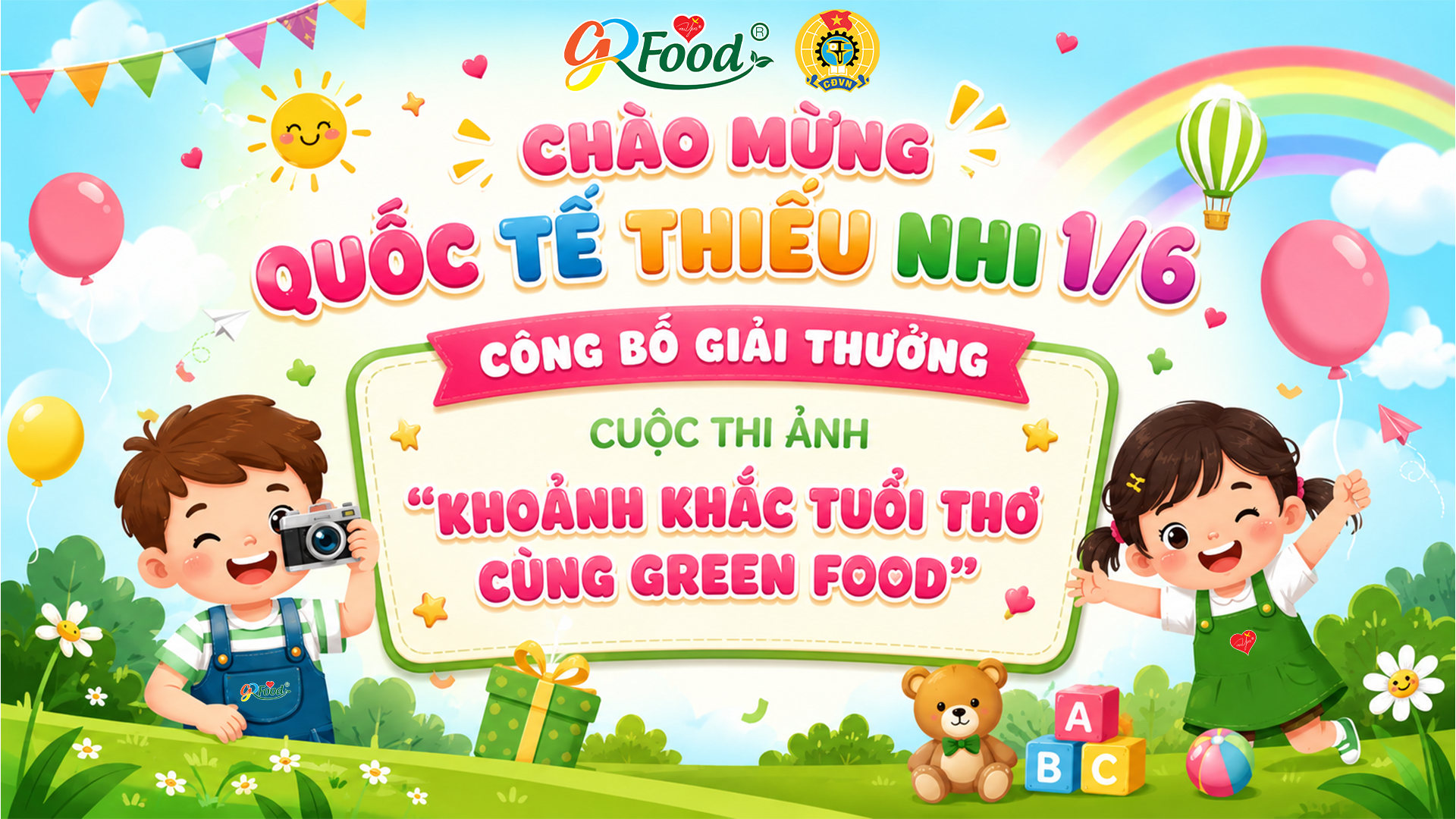 GREEN FOOD GỬI TẶNG YÊU THƯƠNG ĐẾN CÁC CON EM CB CNV NHÂN NGÀY QUỐC TẾ THIẾU NHI