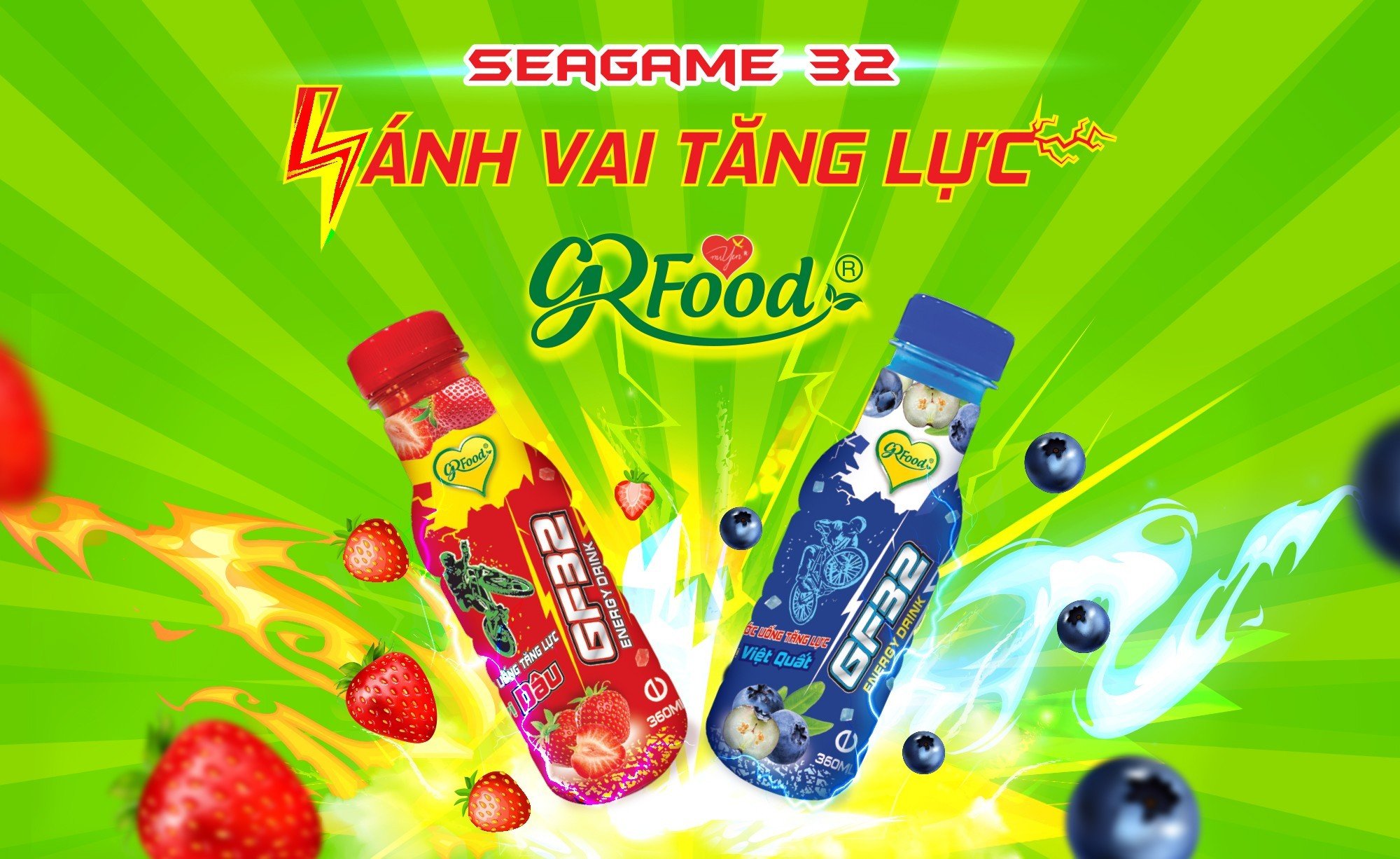 NƯỚC TĂNG LỰC GREEN FOOD ĐỒNG HÀNH CÙNG SEAGAME 32