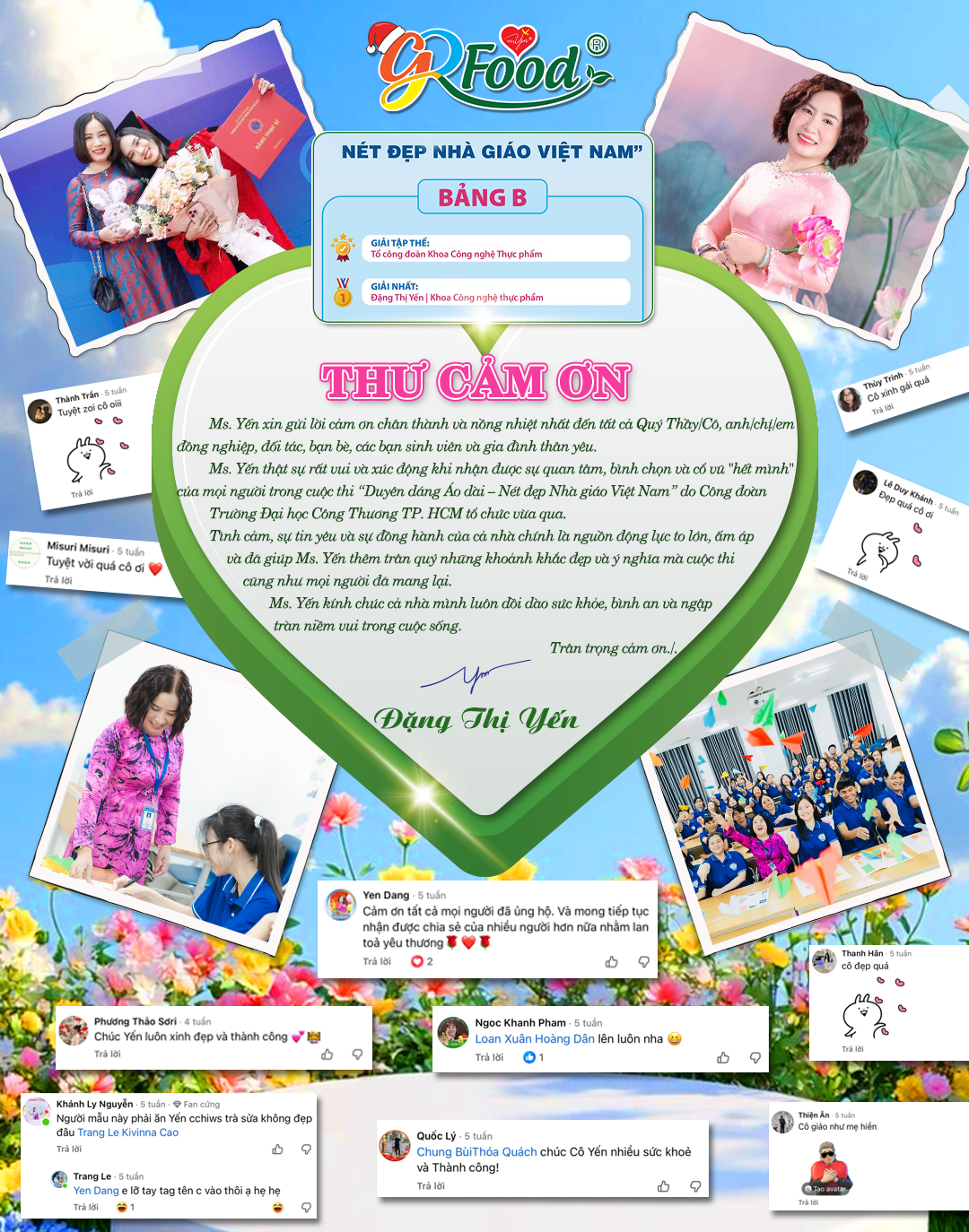  MS. ĐẶNG THỊ YẾN - GIẢNG VIÊN ĐẠI HỌC, CỐ VẤN CẤP CAO GF GỬI LỜI TRI ÂN SAU CUỘC THI “DUYÊN DÁNG ÁO DÀI – NÉT ĐẸP NHÀ GIÁO VIỆT NAM”