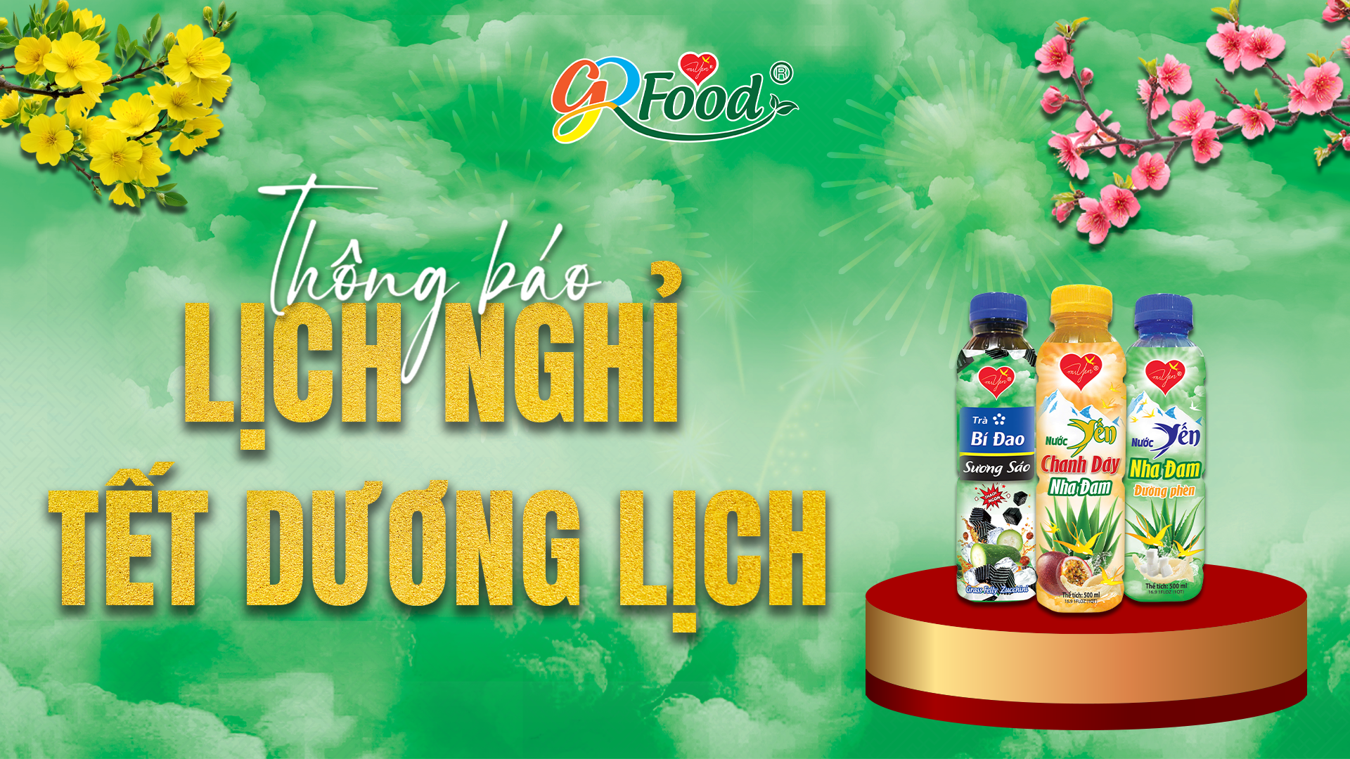 THÔNG BÁO LỊCH NGHỈ TẾT DƯƠNG LỊCH 2026