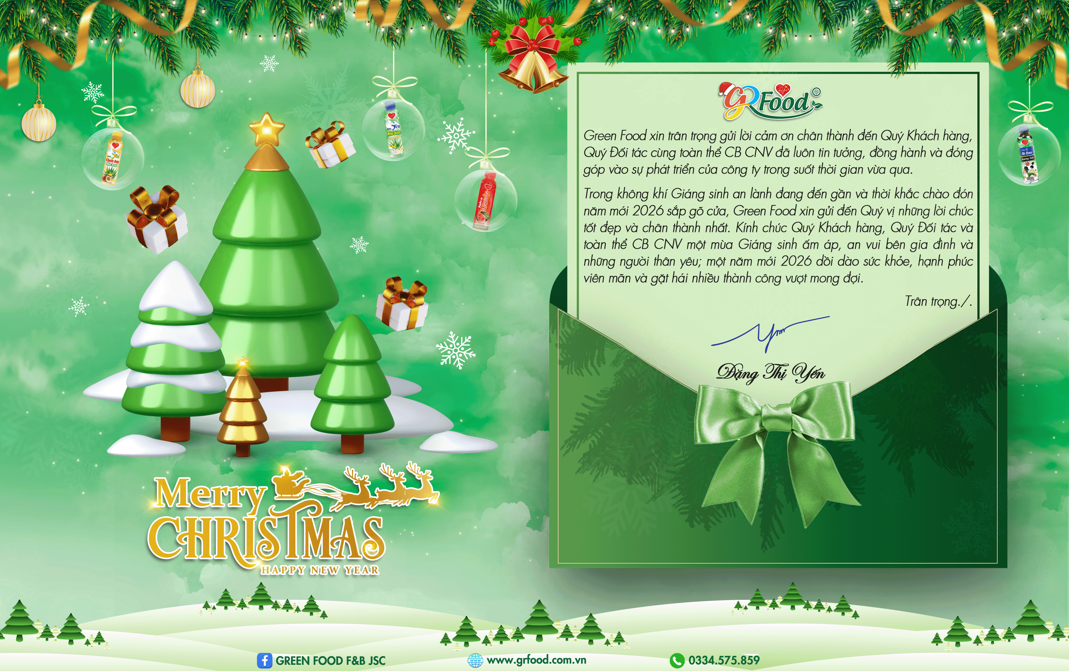 GREEN FOOD CHÚC MỪNG GIÁNG SINH